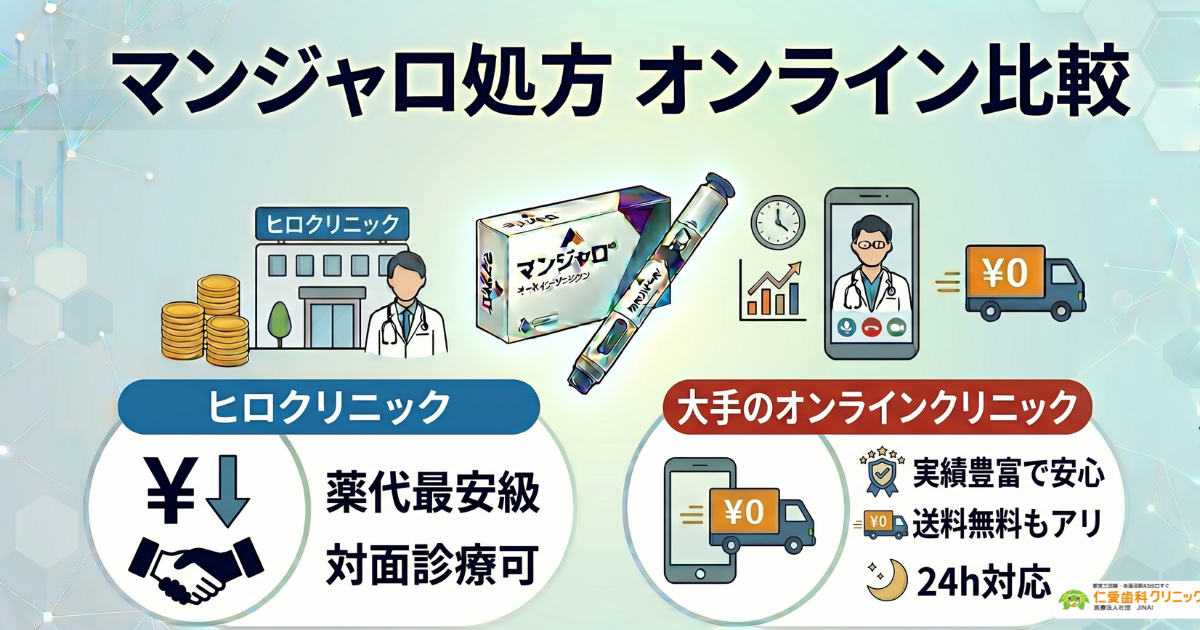 ヒロクリニックのマンジャロ料金は安い?送料の疑問とタイパで選ぶオンライン比較