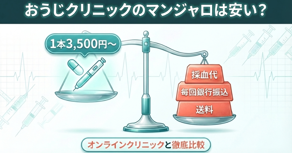 おうじクリニックのマンジャロの値段は?レビューや追加費用・オンライン比較